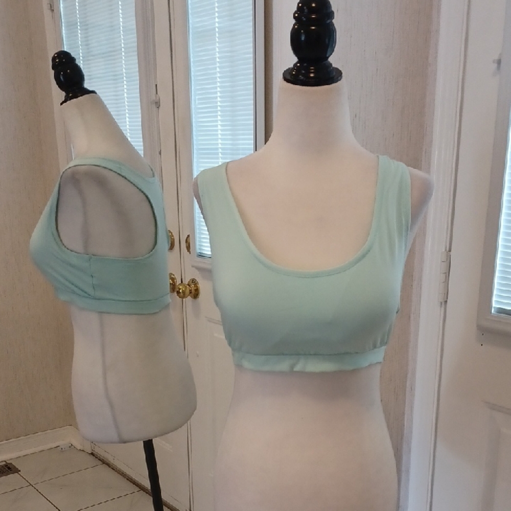 $4 Add-on Mint Green Padded Bralette/Sports Bra - Size XL